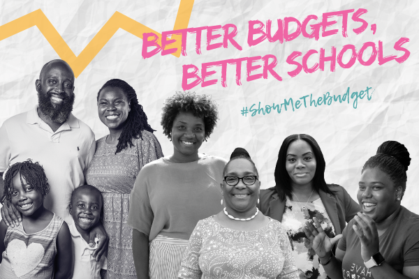 Better Budgets Better Schools logo with smiling black families