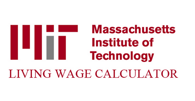 MIT Living Wage Calculator graphic
