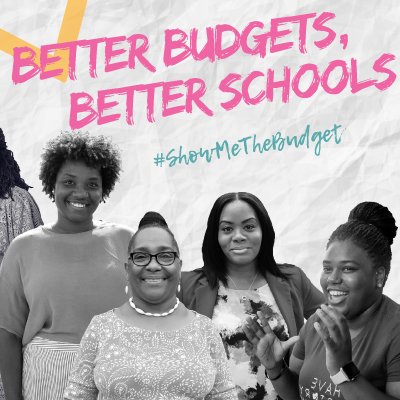 Better Budgets Better Schools logo with smiling black women